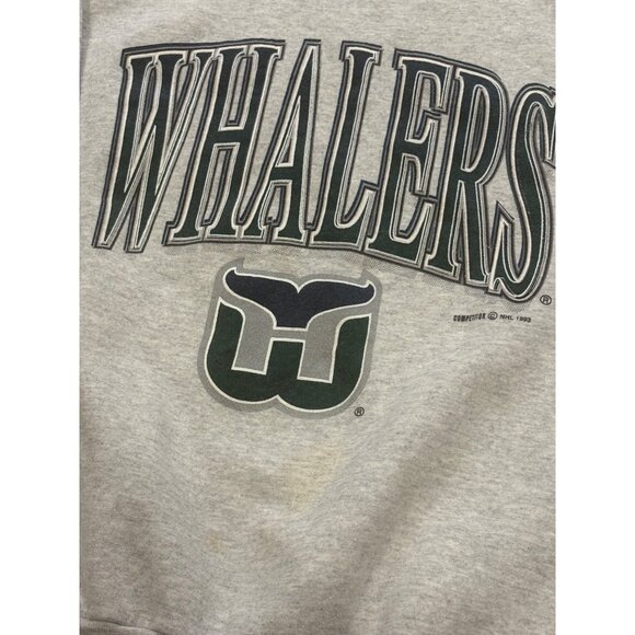 Vintage 1993 Tultex Hartford Whalers NHL Crewneck Sweatshirt Gray Men's XL - Picture 5 of 9